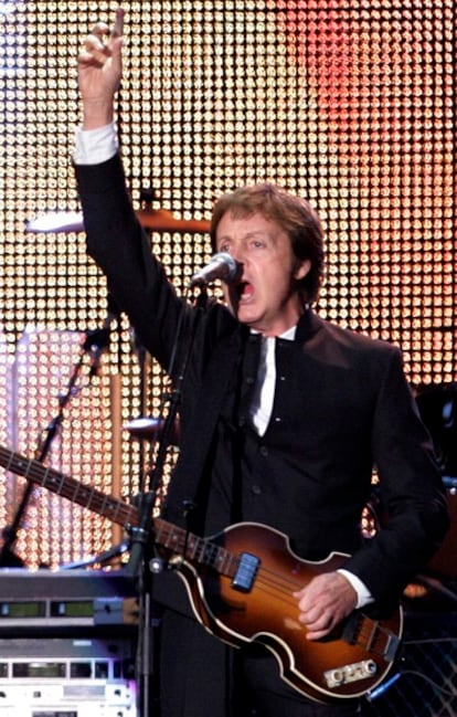 Paul McCartney, durante un concierto en el <i>Liverpool Soundo</i> en 2008