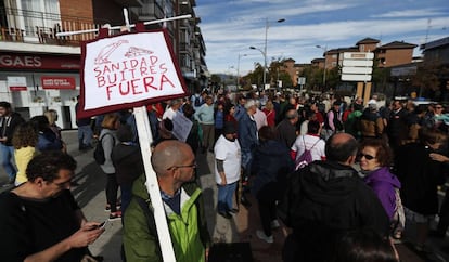 Concentración de trabajadores del Hospital de Villalba.