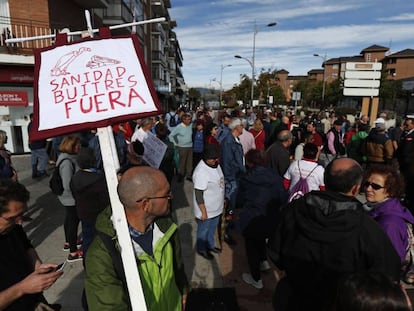 Concentración de trabajadores del Hospital de Villalba.