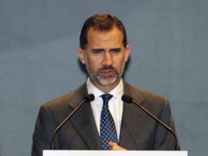 El Príncipe Felipe interviene en el V Congreso Iberoamericano de Cultura que se celebró el pasado 22 de noviembre a en el Palacio de Congresos de Zaragoza. EFE/Archivo