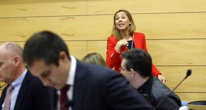 La concejal de Las Rozas Patricia Arenas en un Pleno municipal del año pasado.