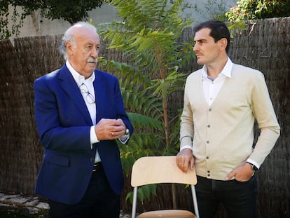 Del Bosque e Iker Casillas, en su encuentro el pasado jueves.