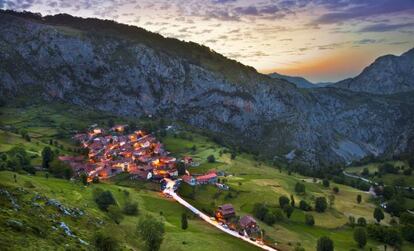 El pueblo de Bejes en el Parque Nacional de los Picos de Europa.