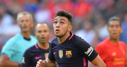 Munir, em pré-temporada diante do Liverpool.