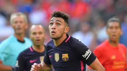 Munir, em pré-temporada diante do Liverpool.