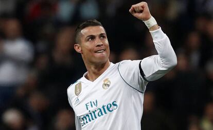 Cristiano celebra su gol al Dortmund.