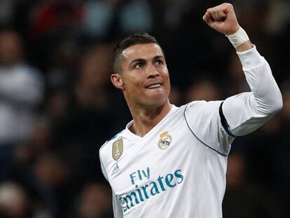 Cristiano celebra su gol al Dortmund.