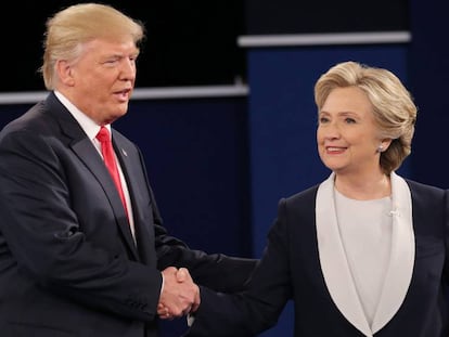 Imagen de los dos candidatos en el segundo debate.