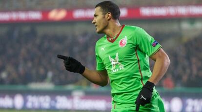 Rondón celebra un tanto con el Rubin.