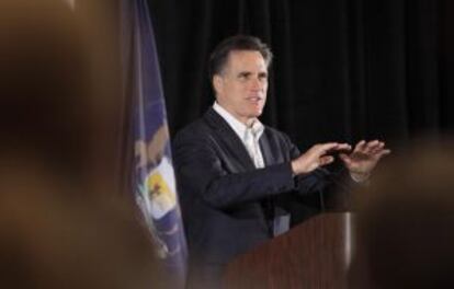 Mitt Romney, durante un mitin en Farmington Hills (Michigan).