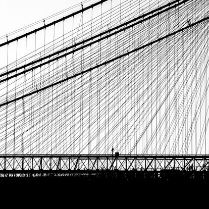 Parte del puente de Brooklyn, una obra de ingeniería construida en el siglo XIX. 