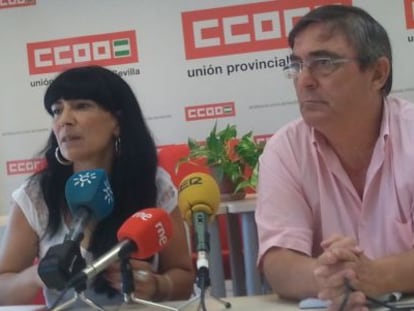 M&oacute;nica Vega y Alfonso Vid&aacute;n, en la comparecencia de este viernes.