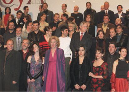 Algunos de los participantes en el homenaje a los candidatos a los Premios Goya.