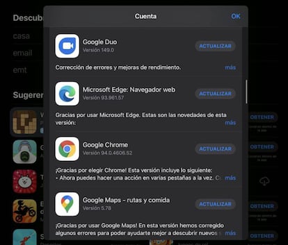 Las apps de Google se actualizan.