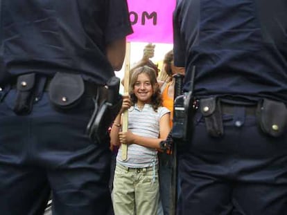 Alumnos del colegio Trabenco de Leganés protestan por los incumplimientos de la Comunidad.