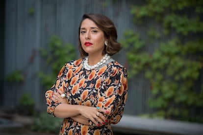 Eugenia de la Torriente en la Fundación Giner de los Ríos de Madrid.