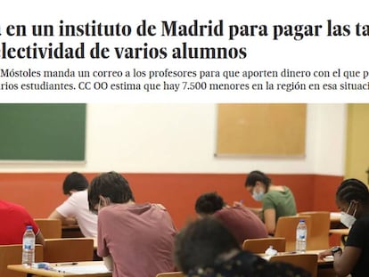 La noticia sobre la imposibilidad de varios alumnos de pagar las tasas de la EvAU.