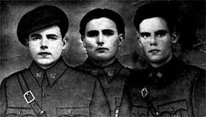 Los guerrilleros y hermanos Jubiles. De izquierda a derecha, Sebastián, Francisco y Juan.