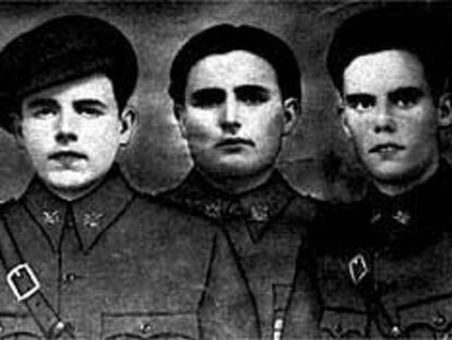 Los guerrilleros y hermanos Jubiles. De izquierda a derecha, Sebastián, Francisco y Juan.