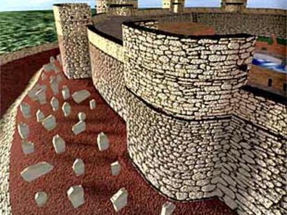 Reconstrucción virtual del fortín de Arbeca.