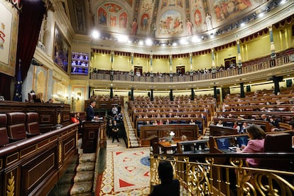 Imagen del Congreso durante el debate de la moción de censura impulsada por Vox, el pasado mes de marzo.