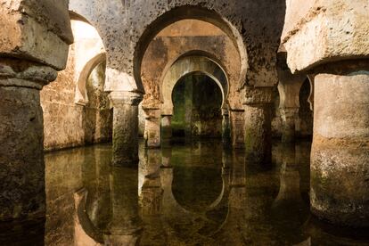 El aljibe bajo el Palacio de las Veletas, que forma parte del Museo de Cáceres.