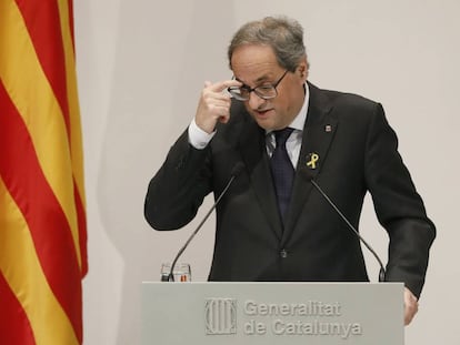 Quim Torra en una compareixença la setmana passada.