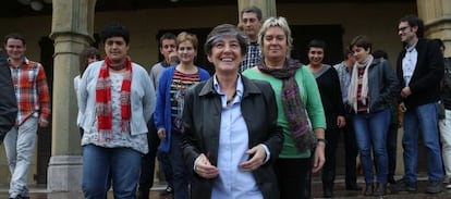 Laura Mintegi, tras la rueda de prensa que ofreció ayer en el Palacio Miramar de San Sebastián. 
