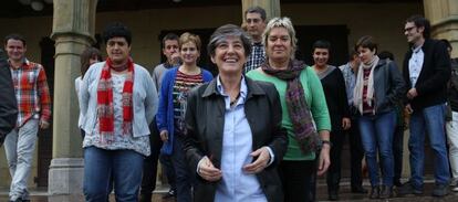 Laura Mintegi, tras la rueda de prensa que ofreció ayer en el Palacio Miramar de San Sebastián.