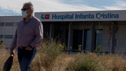 Exterior del Hospital Infanta Cristina de Parla, este martes. 