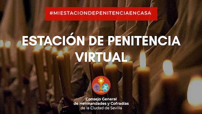 Anuncio de una de las actividades propuestas para vivir la Semana Santa por Internet.