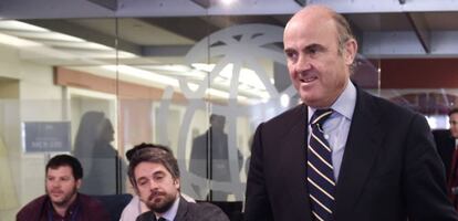 El ministro de Econom&iacute;a y Competitividad de Espa&ntilde;a, Luis De Guindos, el pasado s&aacute;bado.