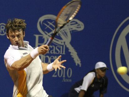 Juan Carlos Ferrero,  durante el encuentro