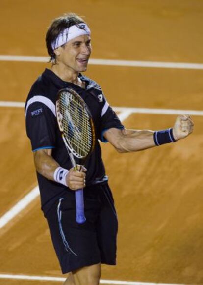 Ferrer celebra la victoria.