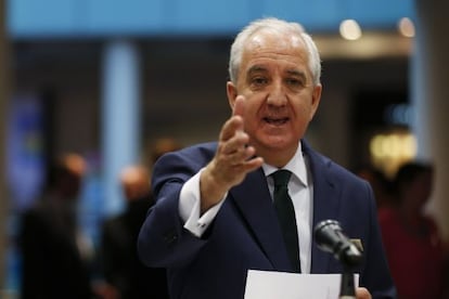 Jose Luis Martinez de Larramendi, en la inauguración de la megatienda en Madrid, este martes.