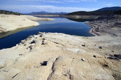 El pantano del Atazar, cerca de El Berrueco, en una fotografía tomada el 16 de marzo.