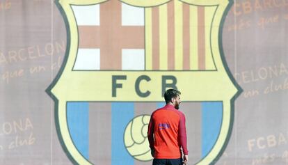 Messi, en el entranamiento del viernes.