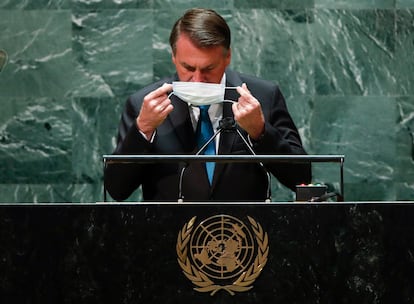 Jair Bolsonaro presidente de Brasil en la asamblea general de la ONU