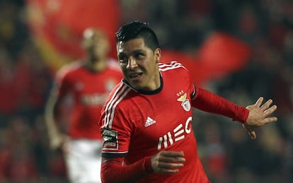 Enzo Pérez, con el Benfica.