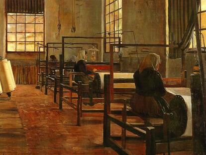 'La fábrica', de Santiago Rusiñol (1889), perteneciente a Foment del Trevall Nacional, Barcelona.