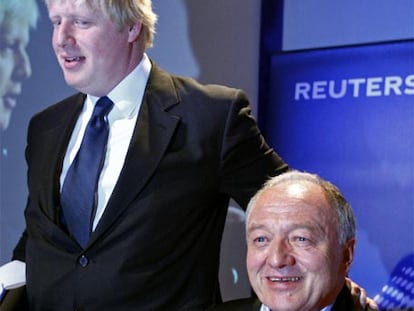 Los candidatos Boris Johnson (izquierda) y Ken Livingstone.