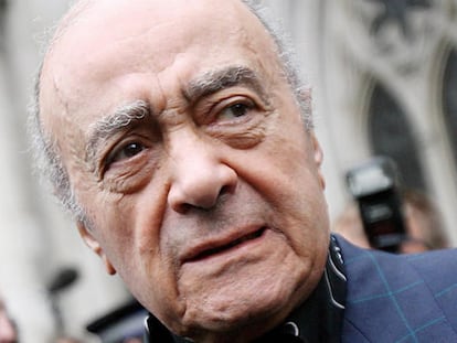 Mohamed Al Fayed, a su llegada al Tribunal de Justicia en Londres para la sesión inicial de la investigación sobre las muertes de la princesa Diana y Dodi Fayed.