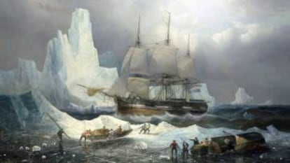 Una pintura del 'Erebus'.