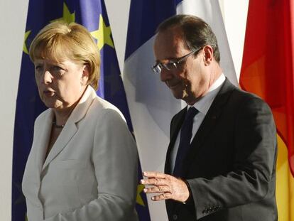 Angela Merkel y Fran&ccedil;ois Hollande en Berl&iacute;n.