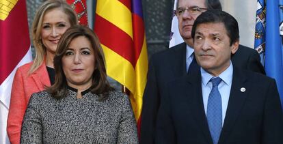 Cifuentes, Díaz, Fernández y Herrera, en la Conferencia de Presidentes.