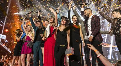 Los concursantes de Operación Triunfo en la gala final el pasado 5 de febrero en Barcelona