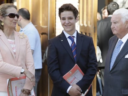 Felipe Marichalar reaparece en los toros, con su abuelo el Rey emérito