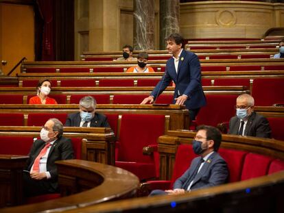 Un moment del Ple del Parlament.