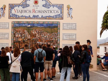 Turistas en la ciudad malagueña de Ronda.