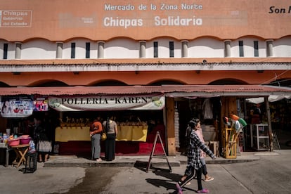 Entrada al mercado norte de San Cristóbal de las Casas.